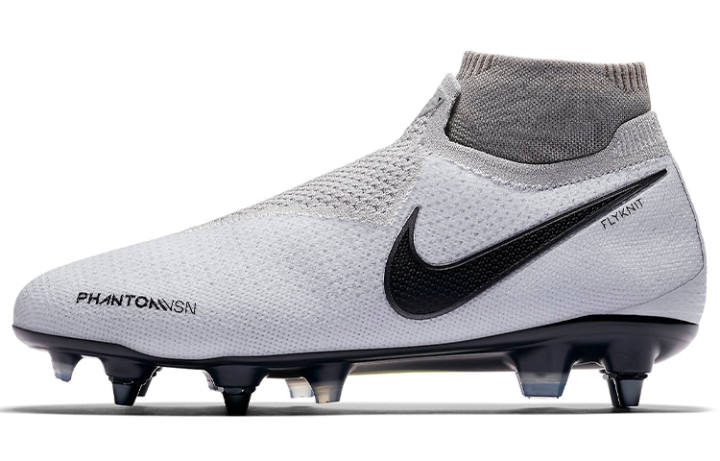 Nike Nike Phantom Vsn Elite Soccer Shoes Men's Mid Top Gray/Black