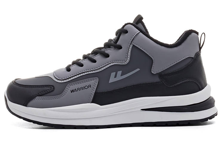Warrior Thickened And Fleece Lined Insulated Shoes Lightweight Low top Casual Shoes Men's Black