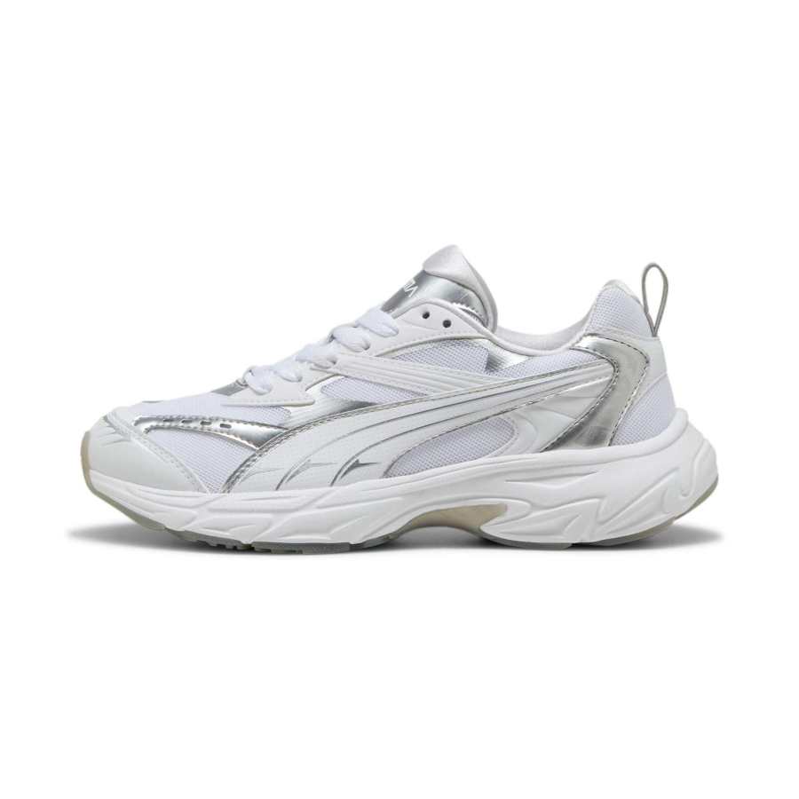 PUMA Morphic Wear resistant And Lightweight Low top Casual Shoes Women's Silver