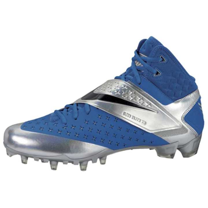 Nike Nike Slip Resistant Abrasion Resistant Soccer Shoes Unisex Blue Silver