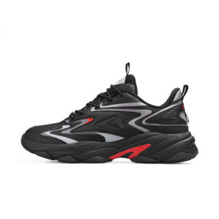 LPMX Textile, Synthetic Leather Slip Resistant Abrasion Resistant Low top Casual Shoes Men's Black