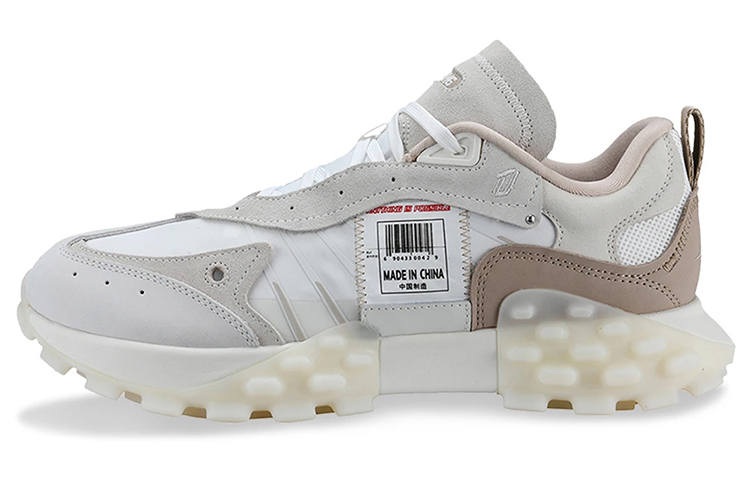 Li-Ning Li Ning Trendy Cushioning Slip Resistant Abrasion Resistant Low top Sports Casual Shoes Women's Ecru