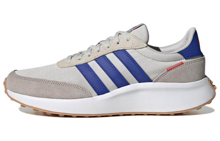 Adidas Neo Run 70S Textile, Suede Slip Resistant, Abrasion Resistant, Lightweight Low top Casual Shoes Men's Blue Gray