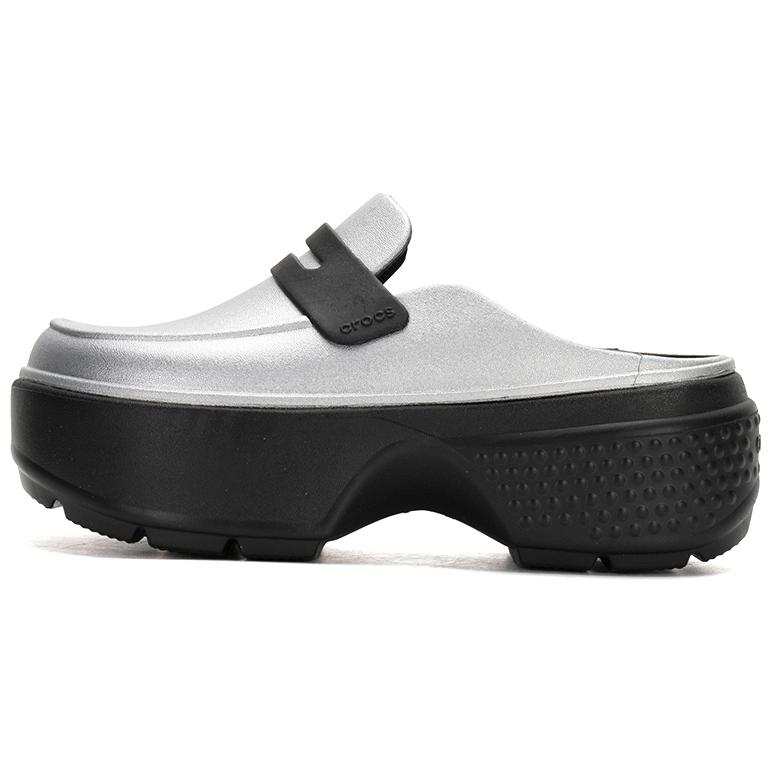 Crocs Crocs Abrasion Resistant Closed Toe Slippers Unisex Silver