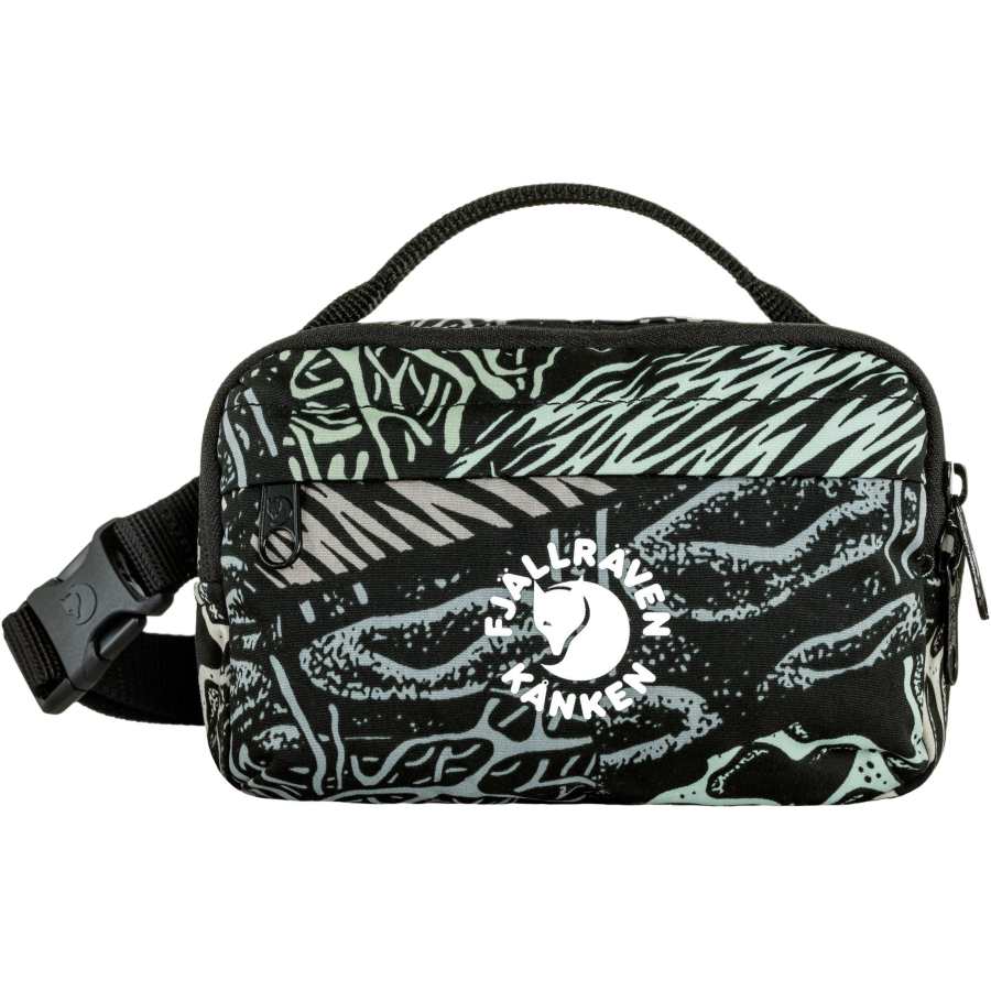 Fjallraven Kanken 1L Fanny Pack Outdoor Bag Recycled Polyester With Cotton Quality Black & Green Unisex