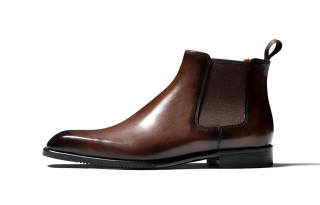 TRUFFAUT Top Grain Cow Leather Crew Chelsea Boots 2.8cm Men's