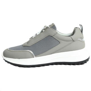 DIKENI Cow Leather Slip Resistant Slip Resistant Low top Casual Shoes Men's Gray