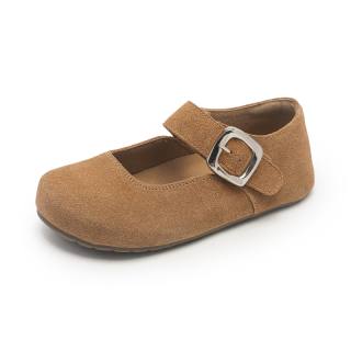 BAFFN Cow Suede Mary Jane Shoes Women's Light Brown
