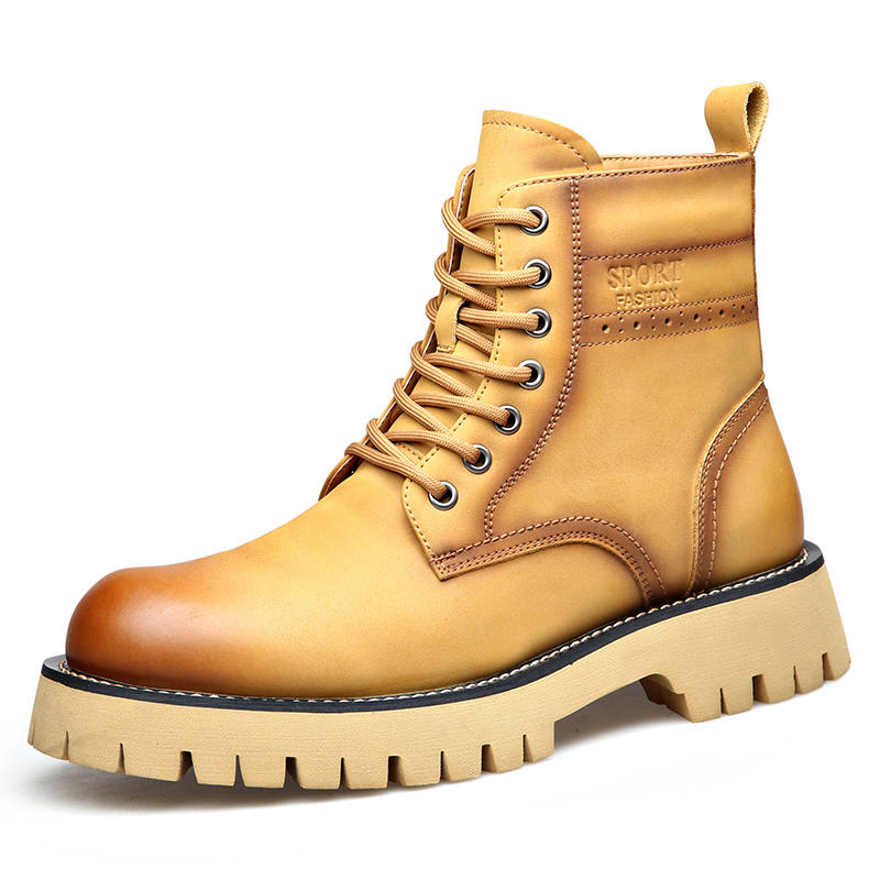 LUOMAIKE LUOMAIKE Leather Short Combat Boots Men's