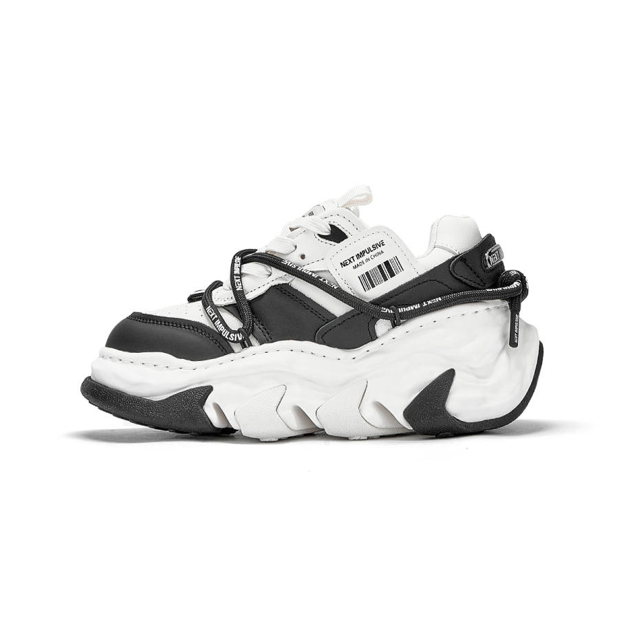 NEXT IMPULSIVE Dissolve Collection Low top Stylish Skateboarding Shoes Unisex Black White