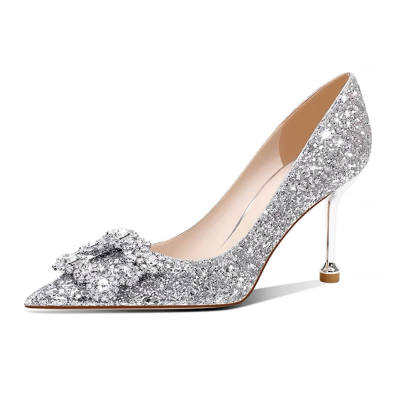 Imono Microfiber Leather Slim Heel High Heels Women's
