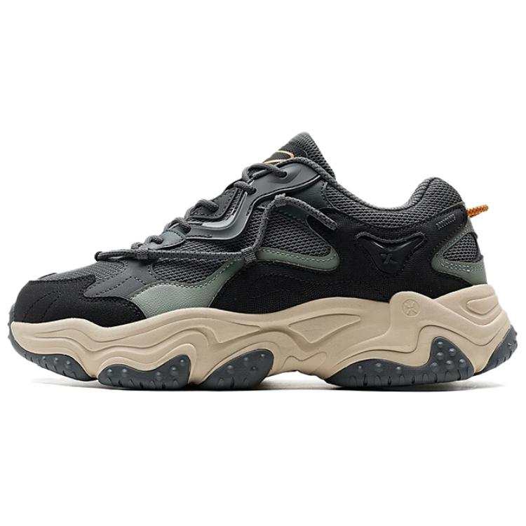 XTEP Slip Resistant Abrasion Resistant Low top Casual Shoes Men's Gray Black