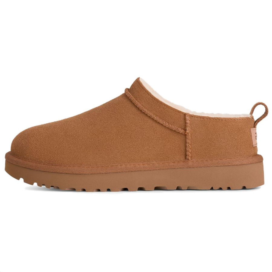UGG Classic Micro Suede Thermal Fleece Lined, Vintage Snow Boots Women's Chestnut