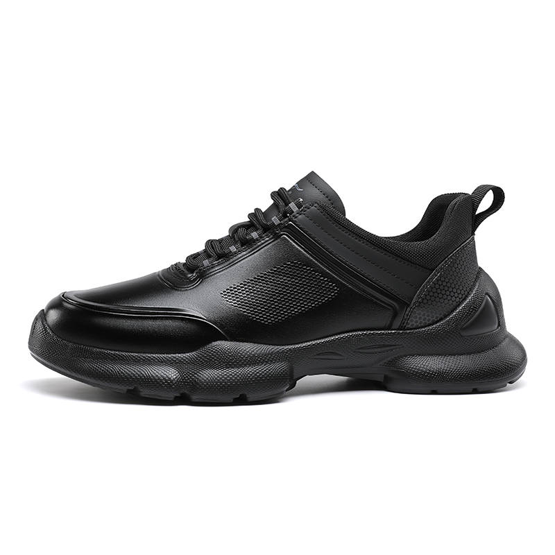 SEPTWOLVES Top Grain Cow Leather Low top Casual Shoes Men's Black HD