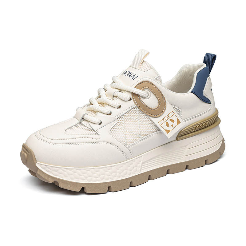 QIAONAI Low top Casual Shoes Women's Beige Apricot