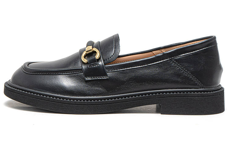La Chapelle Pu Loafers 2.5cm Women's Black