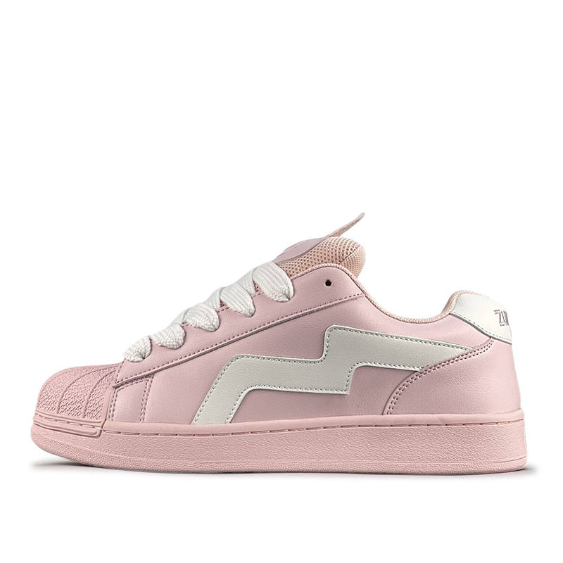 ZUIBANG Shell Shoes Abrasion Resistant Abrasion Resistant Low top Skateboard Shoes Women's Light Pink