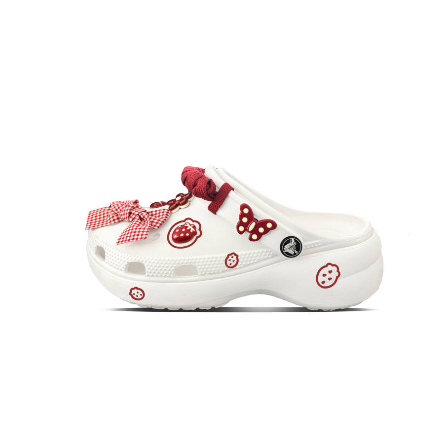 Crocs Crocs Classic Clog Berry Frozen Dessert EVA Clogs Unisex Red