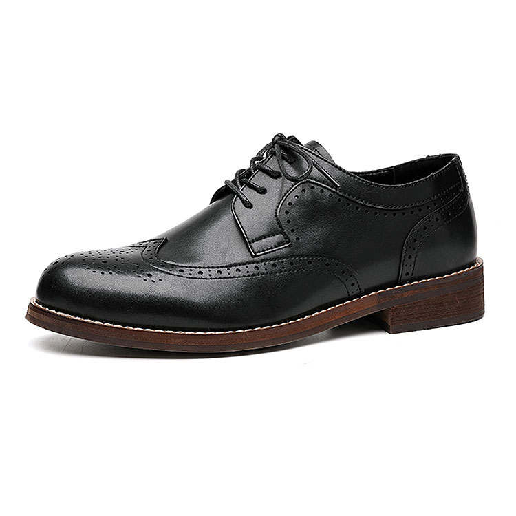 KAQIAODI Dress Shoes Men's Low Top Black