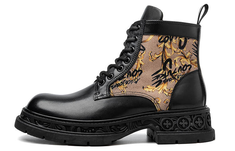 TUATARA New Edge Collection Designer Style Short Combat Boots Unisex Black