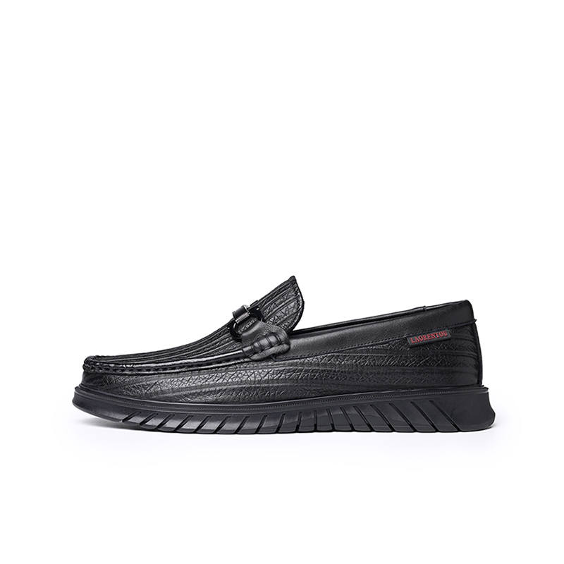 LAORENTOU Men's Casual Shoes Men's Low Top Black