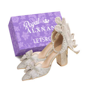 Alxnan Pu Chunky Heel High Heels Women's Silver