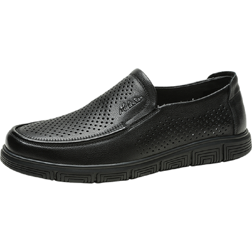 Mulinsen Top Grain Cow Leather Casual Shoes Men's Black