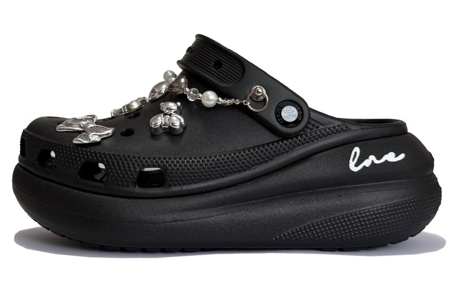 Crocs Crocs Classic Crush Moon Mail, Dark Forest EVA Clogs Unisex Black