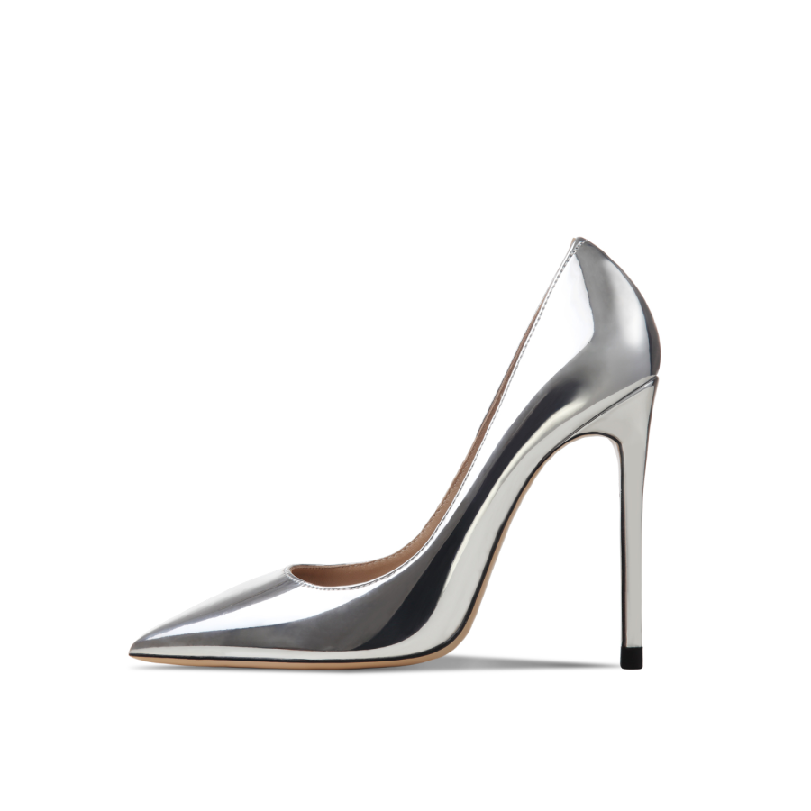 Siwei Siwei Patent Leather High Heels Women's Silver