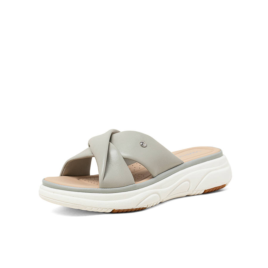 COMELY Slide Slippers Women's Ecru/Apricot/Green