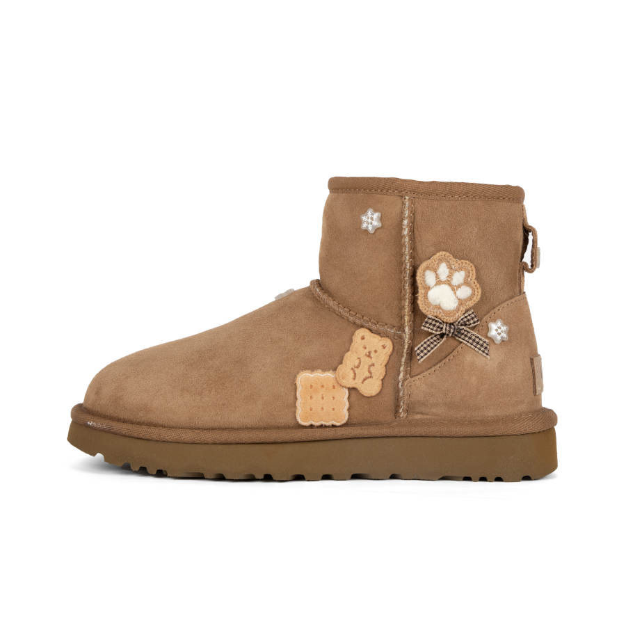 UGG UGG CLASSIC MINI Sheepskin Snow Boots Women's Brown