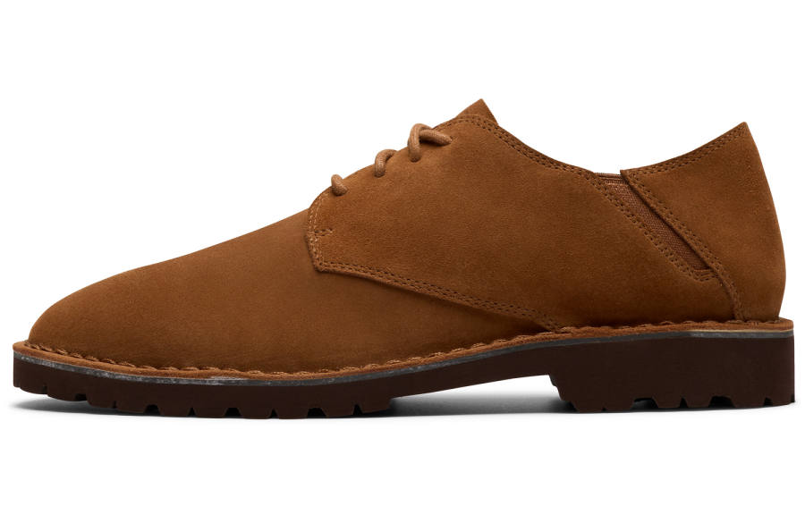 Clarks Cow Split Leather Casual Shoes Men's Brown