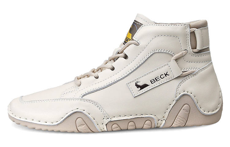 BECK Top Grain Cow Leather Abrasion Resistant Slip Resistant High top Casual Shoes Women's