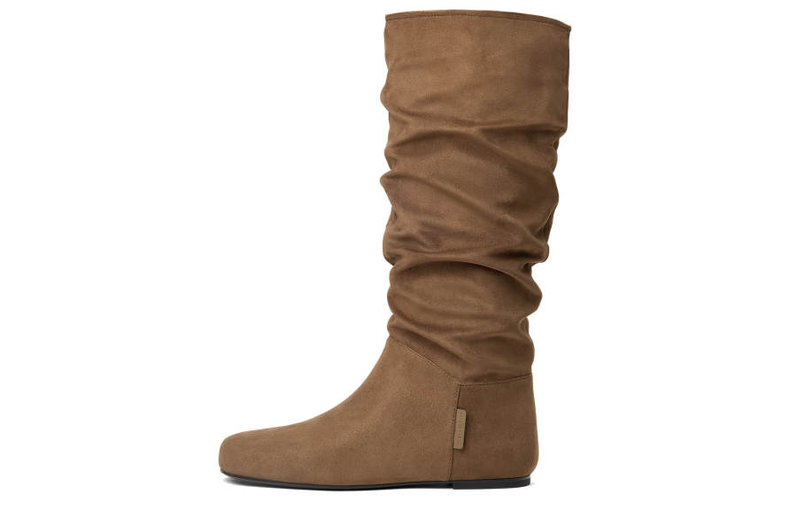 CHARLES&KEITH Small Ck Suede Knee high Boots 0.9cm Women's