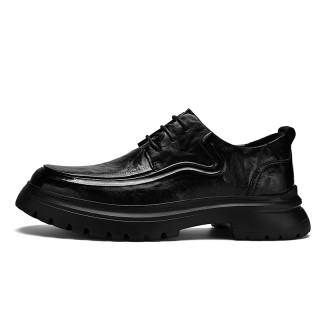 G.N.SHIJIA Casual Leather Shoes Men's Low Top Black/Brown