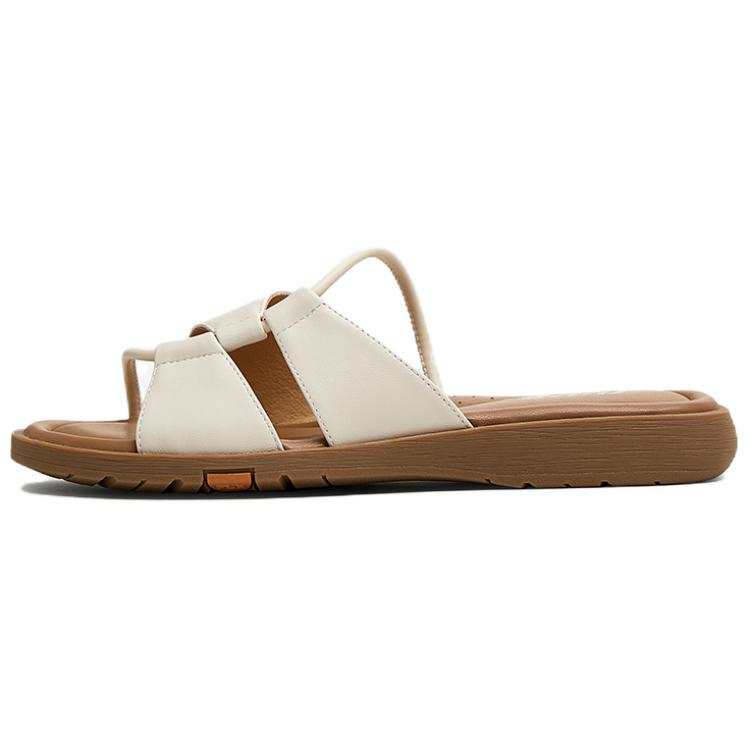 BATA BATA Rubber Sole Leather Patchwork Quiet Slip Resistant Quiet Slip Resistant Slide Slippers Women's