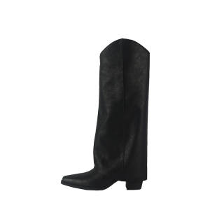 PWPJ Cow Leather Knee high Boots High Heel Women's