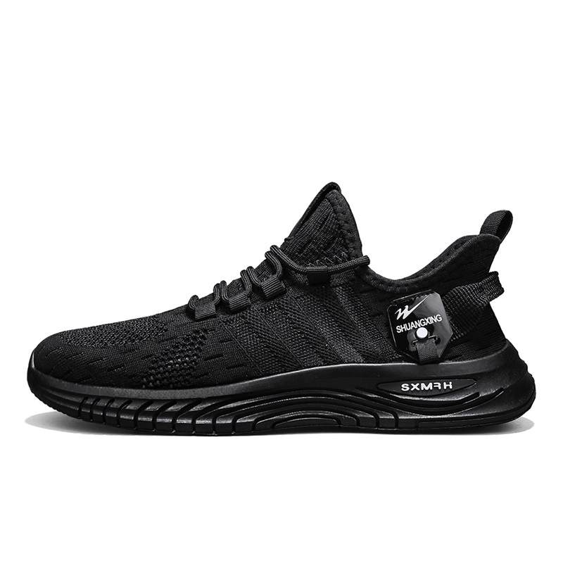 Binary Binary Fashion Trend Lightweight Breathable Lightweight And Breathable Low top Casual Shoes Men's Black