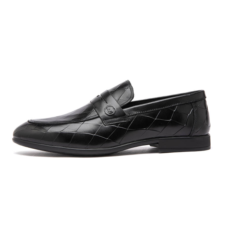 JOSINY Cow Leather Casual Shoes Men's Black