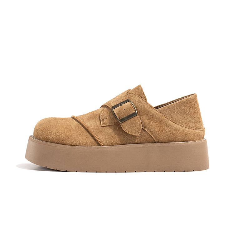LAOMIAO Cow Suede Casual Shoes 4cm Women's