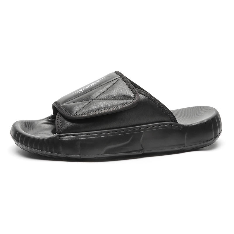 MPZY Odor Resistant Antibacterial Odor Resistant Antibacterial Slide Slippers Men's Black