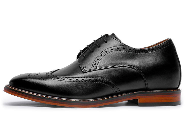 Desai Top Grain Cow Leather Dress Shoes Men's Black