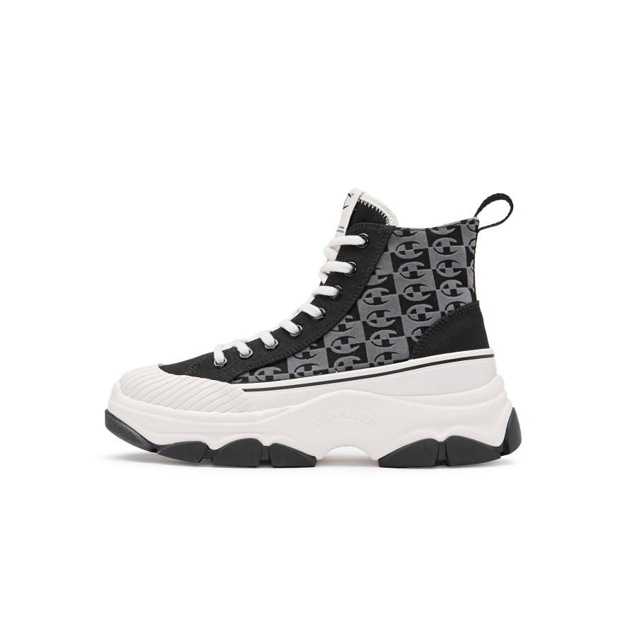 Champion Campus High top Skateboard Shoes Women's Black Gray