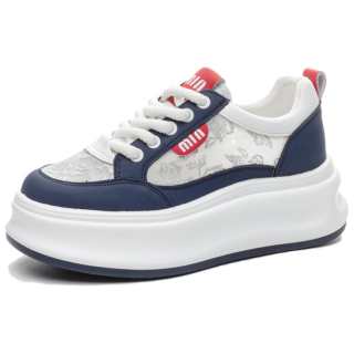 JIETEGONGYANG Cow Split Leather Low top Casual Shoes Women's