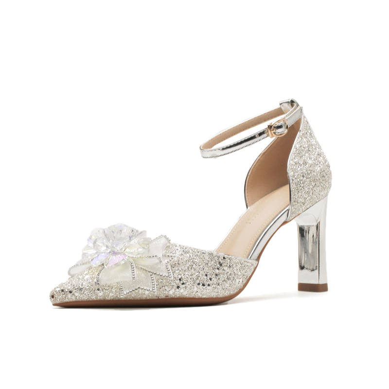 ZUOMILUO Slim Heel High Heels Women's Silver