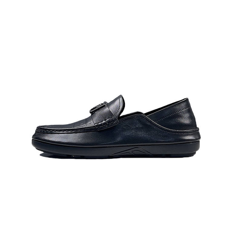 XIAOTOULANG Top Grain Cow Leather Casual Shoes Men's Black
