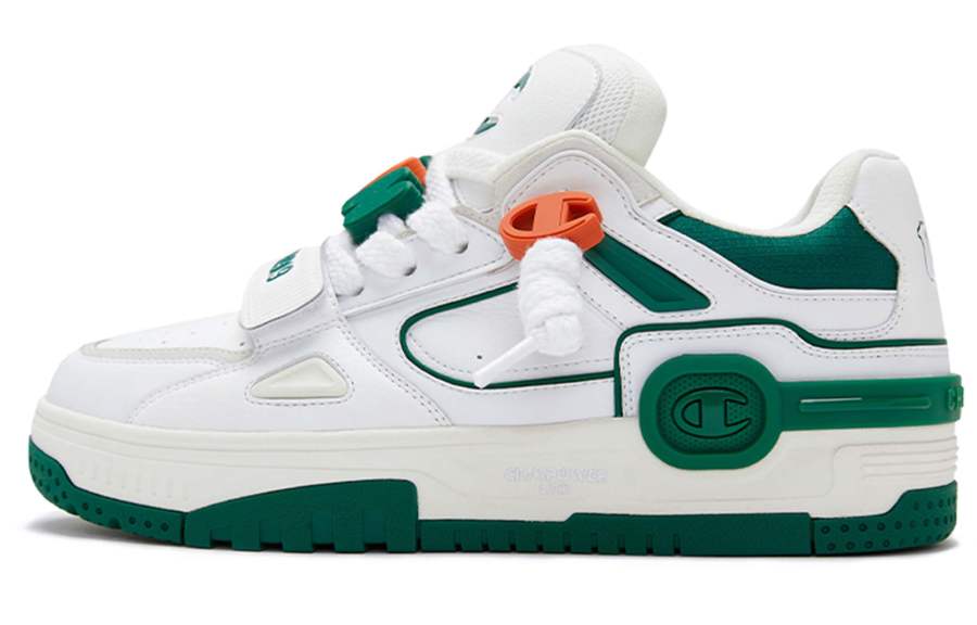 Champion Jumboskate V1 Headphones Low top Skateboard Shoes Men's White Green