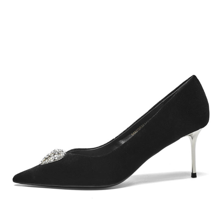 YEARCON Fabric Comfortable And Trendy Slim Heel High Heels Women's
