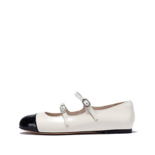 Brut Ros′e Top Grain Cow Leather Mary Jane Shoes Women's