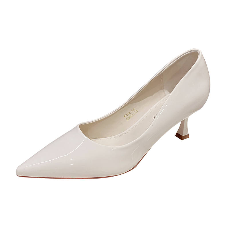 CAOZE Microfiber Leather High Heels Women's Apricot